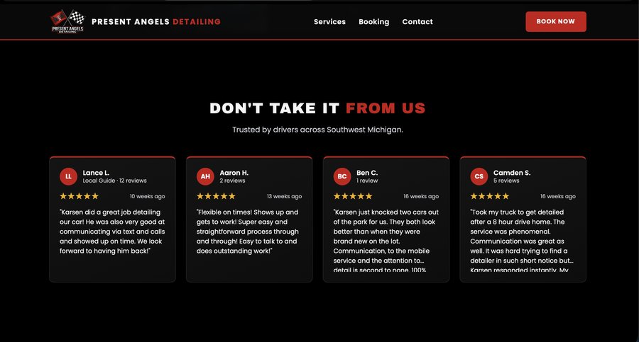 Present Angels Detailing customer reviews